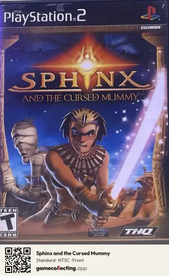 Sphinx and the Cursed Mummy PlayStation 2, NTSC box front