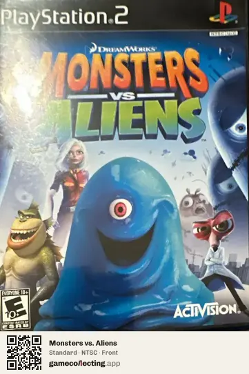 Monsters vs. Aliens PlayStation 2, NTSC box front