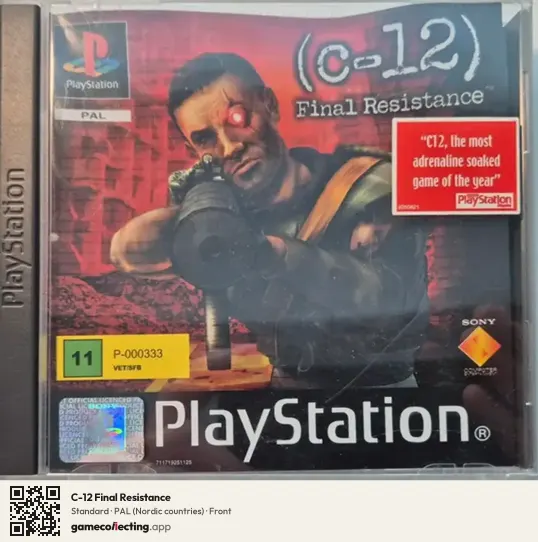 C-12 Final Resistance PlayStation, Nordic countries box front