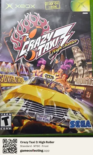 Crazy Taxi 3: High Roller Xbox, NTSC box front