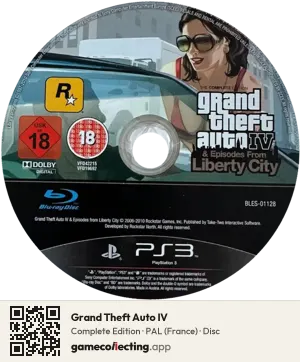 Grand Theft Auto IV PlayStation 3, PAL disc