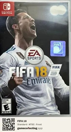 FIFA 18 Nintendo Switch, NTSC box front