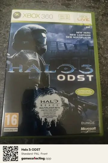 Halo 3: ODST Xbox 360, PAL box front