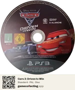 Cars 3: Driven to Win PlayStation 3, PAL disc