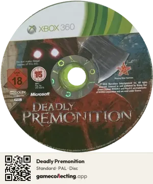 Deadly Premonition Xbox 360, PAL disc