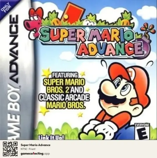 Super Mario Advance Game Boy Advance, NTSC box front