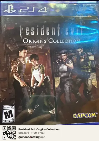 Resident Evil: Origins Collection PlayStation 4, NTSC box front