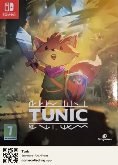 Tunic Nintendo Switch, PAL box front