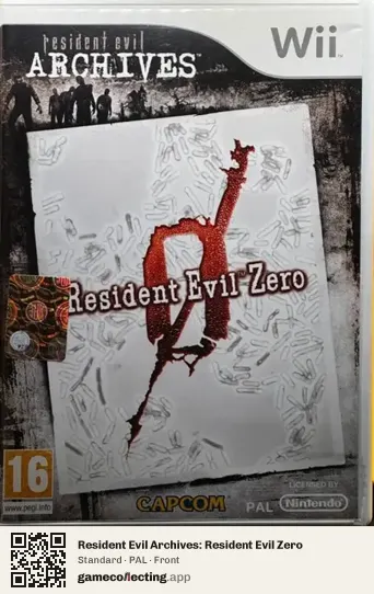Resident Evil Archives: Resident Evil Zero Nintendo Wii, PAL box front