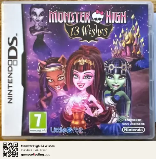 Monster High: 13 Wishes Nintendo DS, PAL box front