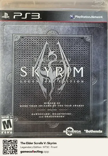 The Elder Scrolls V: Skyrim PlayStation 3, NTSC box front