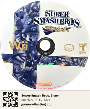 Super Smash Bros. Brawl Nintendo Wii, NTSC disc