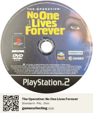 The Operative: No One Lives Forever PlayStation 2, PAL disc