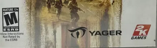 Spec Ops: The Line, the ESRB box on its front