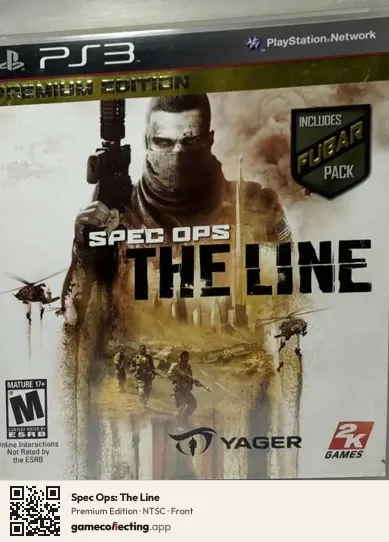 Spec Ops: The Line PlayStation 3, NTSC box front