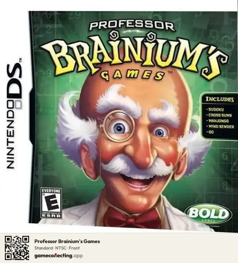 Professor Brainium's Games Nintendo DS, NTSC box front