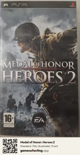 Medal of Honor: Heroes 2 PlayStation Portable, Australia box front