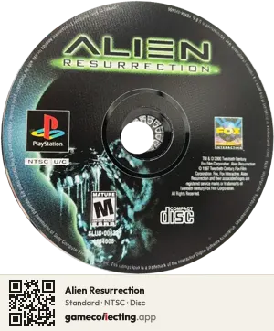 Alien Resurrection PlayStation, NTSC disc