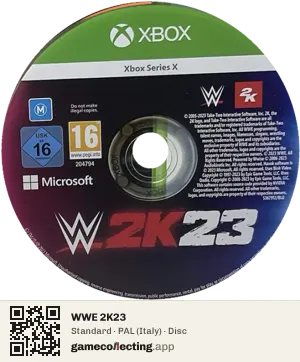WWE 2K23 Xbox Series X, PAL disc