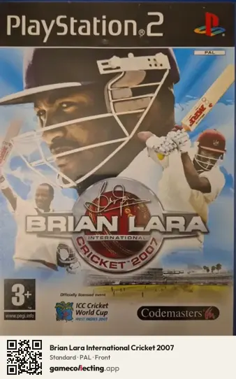 Brian Lara International Cricket 2007 PlayStation 2, PAL box front
