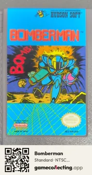 Bomberman Nintendo Entertainment System, NTSC cartridge label