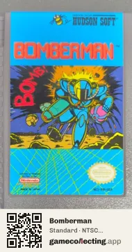 Bomberman Nintendo Entertainment System, NTSC cartridge label