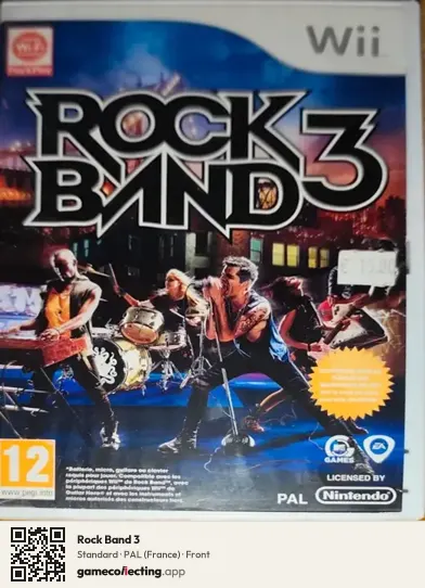 Rock Band 3 Nintendo Wii, France box front