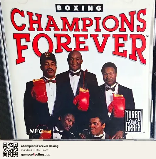 Champions Forever Boxing TurboGrafx-16, NTSC box front