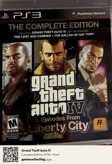 Grand Theft Auto IV PlayStation 3, NTSC box front
