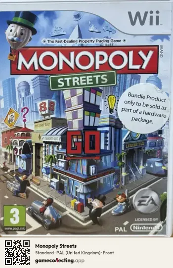 Monopoly Streets Nintendo Wii, United Kingdom box front