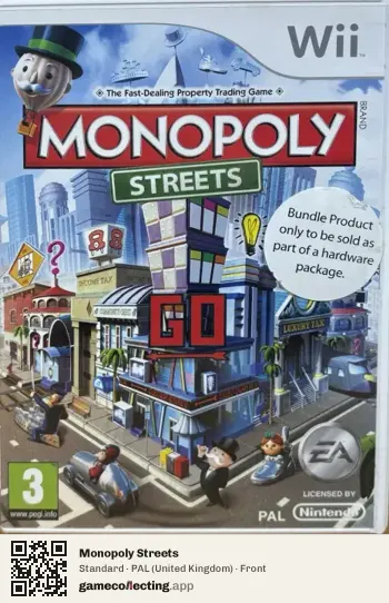 Monopoly Streets Nintendo Wii, United Kingdom box front
