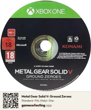Metal Gear Solid V: Ground Zeroes Xbox One, PAL disc