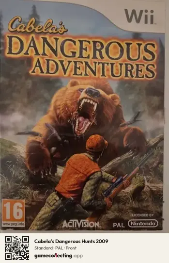 Cabela's Dangerous Hunts 2009 Nintendo Wii, PAL box front