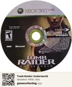 Tomb Raider: Underworld Xbox 360, NTSC disc