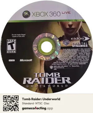 Tomb Raider: Underworld Xbox 360, NTSC disc