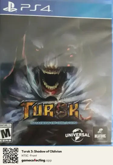 Turok 3: Shadow of Oblivion PlayStation 4, NTSC box front