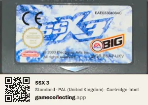 SSX 3 Game Boy Advance, PAL cartridge label