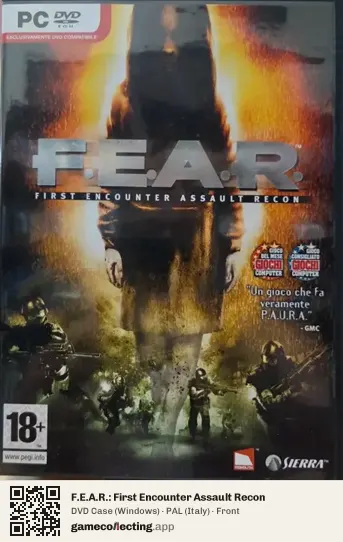 F.E.A.R.: First Encounter Assault Recon Computer, Italy box front