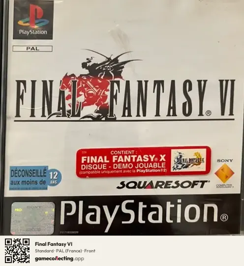 Final Fantasy VI PlayStation, France box front