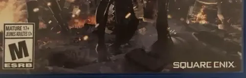 NieR: Automata, the ESRB box on its front