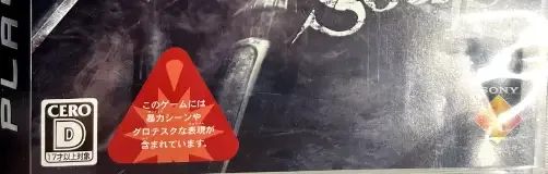 Demon's Souls, the CERO letter on its front