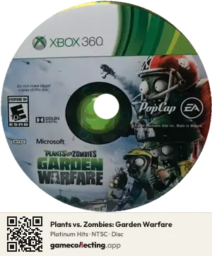 Plants vs. Zombies: Garden Warfare Xbox 360, NTSC disc
