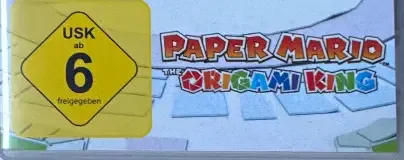 Paper Mario: The Origami King, the USK square on its front