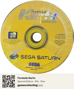 Formula Karts Sega Saturn, PAL disc