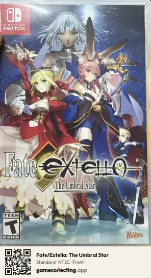 Fate/Extella: The Umbral Star Nintendo Switch, NTSC box front