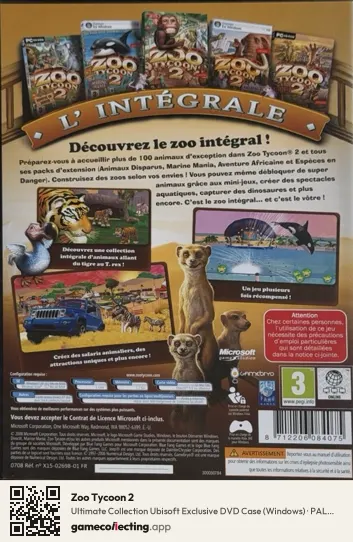 Zoo Tycoon 2 Computer, France box back
