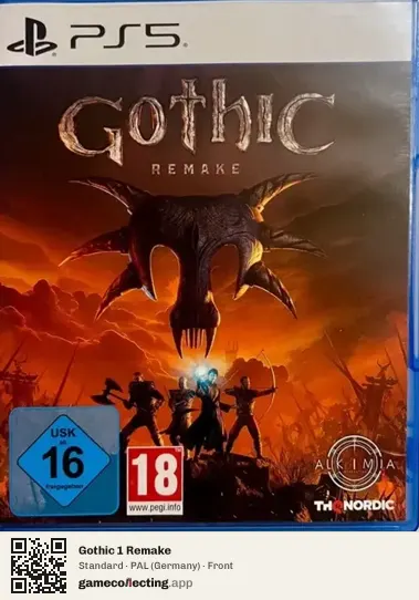 Gothic 1 Remake PlayStation 5, Germany box front
