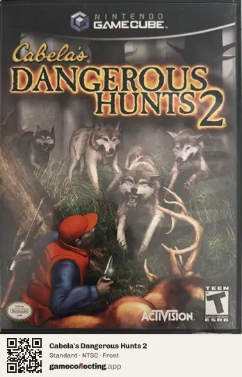 Cabela's Dangerous Hunts 2 Nintendo GameCube, NTSC box front