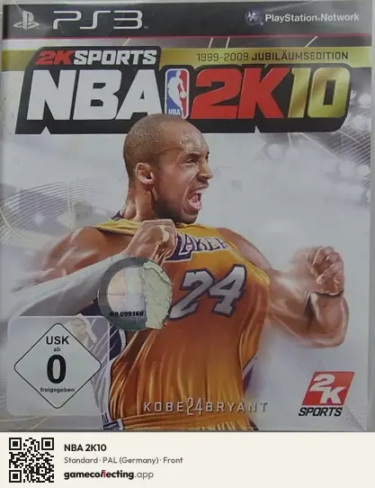 NBA 2K10 PlayStation 3, Germany box front