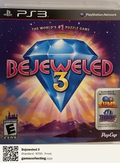 Bejeweled 3 PlayStation 3, NTSC box front